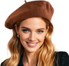 French Wool Beret Hats for Women Man Solid Color Classic Beanie Winter Cap Painter Berets.