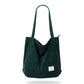 KALIDI Women Corduroy Tote Bag Zipper Casual Tote's Handbag Big Capacity Shoulder Bag with Pockets