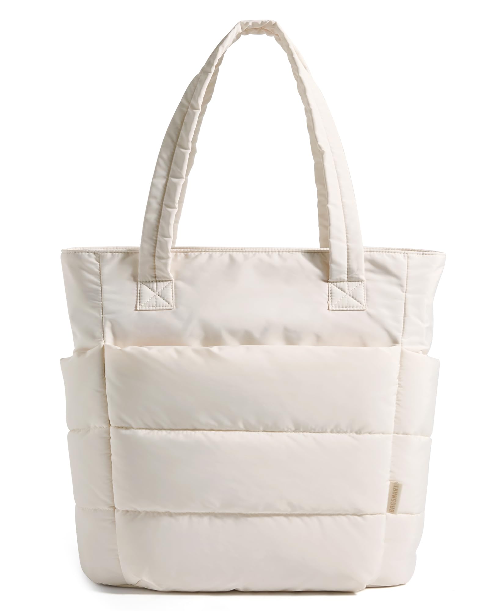 BAGSMART Tote Bag for Women, Lightweight Puffy Tote Bag with Compartments Shoulder Bag Handbag for Travel, Work, Gym | Lightweight