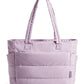 BAGSMART Tote Bag for Women, Lightweight Puffy Tote Bag with Compartments Shoulder Bag Handbag for Travel, Work, Gym | Lightweight