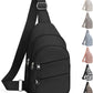 Tuwubi Crossbody Bags for Women, Sling Bag for Men, Small Hiking Backpack Anti Theft Lightweight for Outdoors Travel (M, Black)