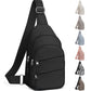 Tuwubi Crossbody Bags for Women, Sling Bag for Men, Small Hiking Backpack Anti Theft Lightweight for Outdoors Travel (M, Black)