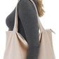 KALIDI Women Corduroy Tote Bag Zipper Casual Tote's Handbag Big Capacity Shoulder Bag with Pockets