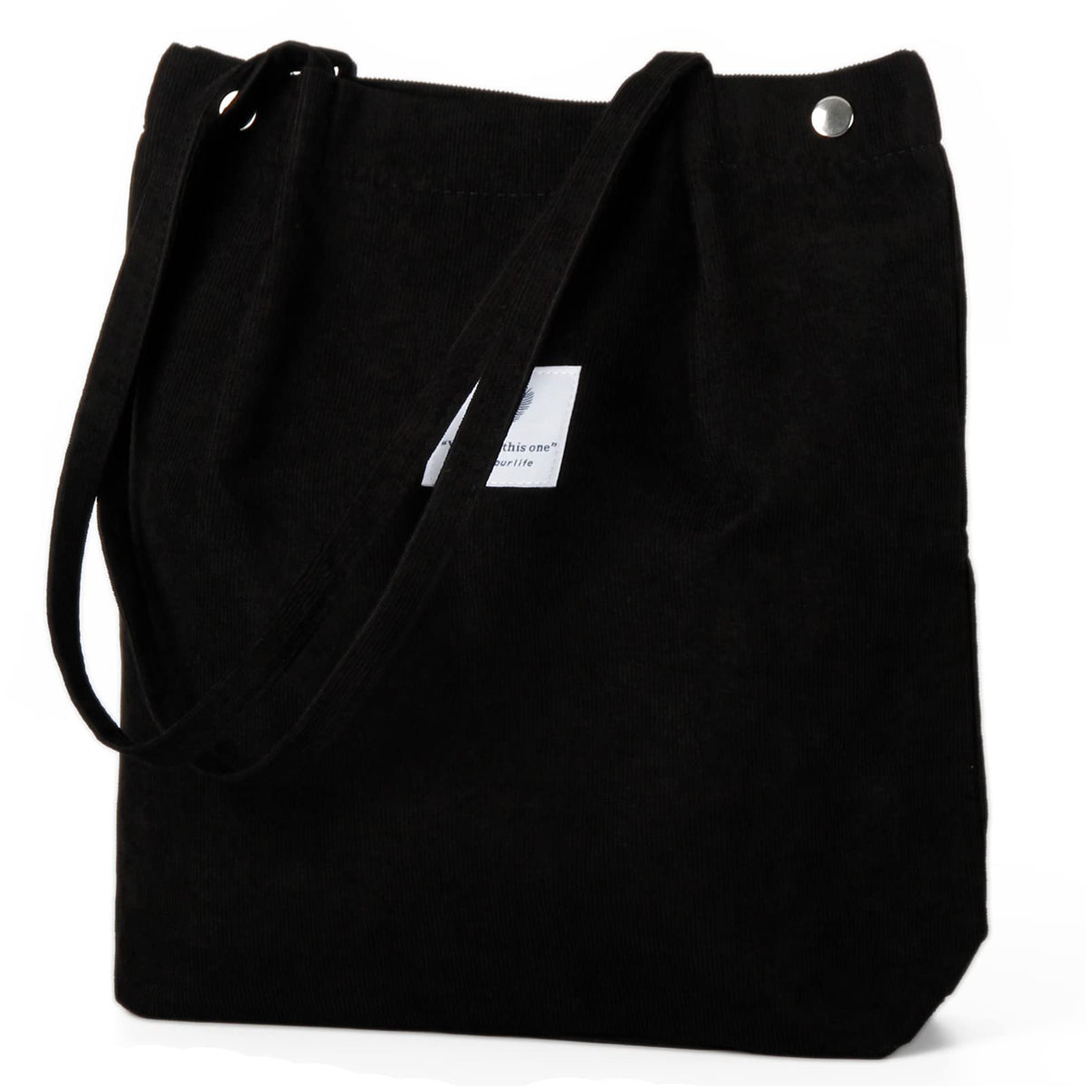 Corduroy Tote Bag Cute Tote Bags for Women Shoulder Bag with Inner Pocket for Work Beach Travel and Shopping Grocery
