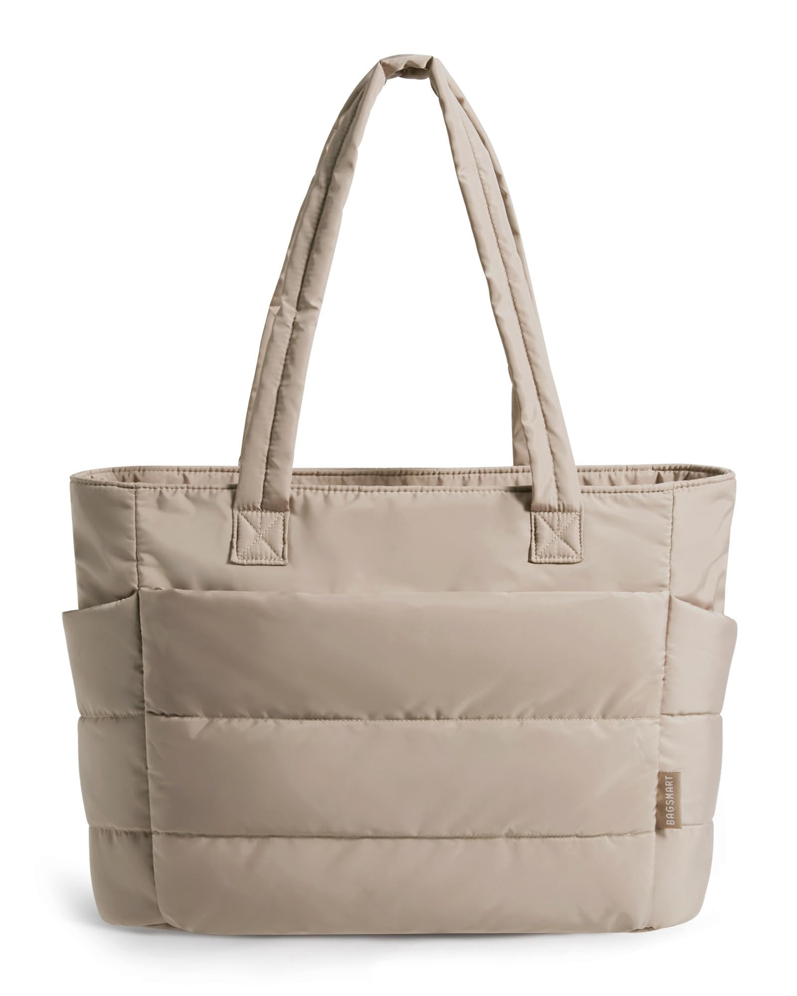 BAGSMART Tote Bag for Women, Lightweight Puffy Tote Bag with Compartments Shoulder Bag Handbag for Travel, Work, Gym | Lightweight
