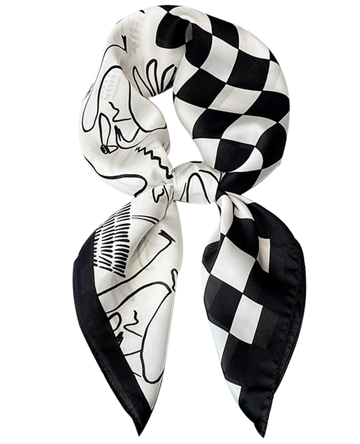 Hioyiwse Satin Bandanas Head Scarf For Women Hair Scarves Accessories Lightweight Fashion Wrap Neck Silk Sleeping Headscarf