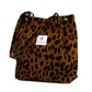 Corduroy Tote Bag Cute Tote Bags for Women Shoulder Bag with Inner Pocket for Work Beach Travel and Shopping Grocery