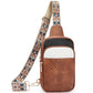 BOSTANTEN Sling Bag Quilted Crossbody Bags for Women Cross Body Purse Leather Fanny Pack with Adjustable Guitar Strap