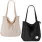 KALIDI Women Corduroy Tote Bag Zipper Casual Tote's Handbag Big Capacity Shoulder Bag with Pockets