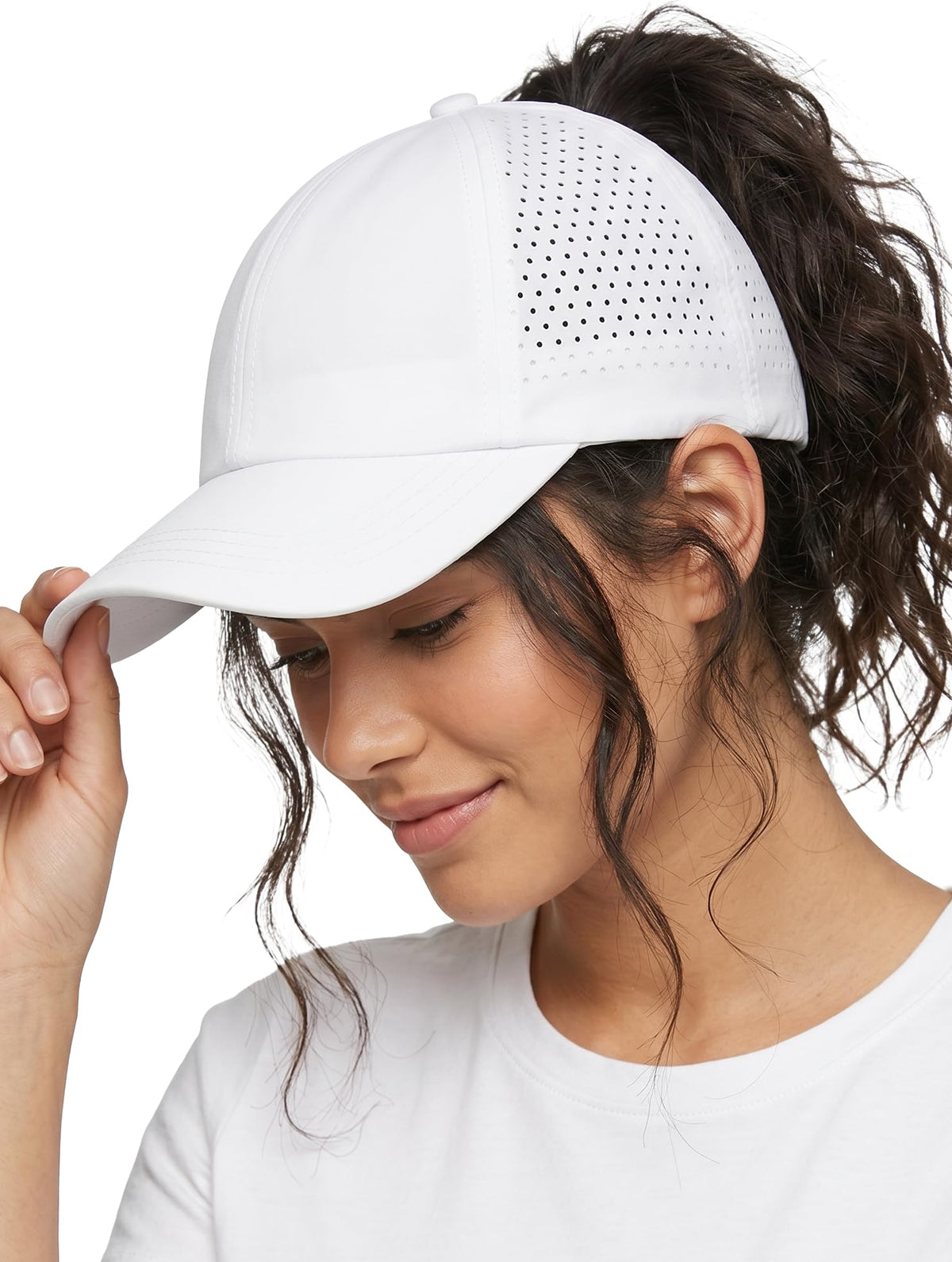 Funky Junque Ponytail Hat for Women - Baseball Cap with Adjustable Fit & High Pony Tail Criss Cross Back for Everyday Wear