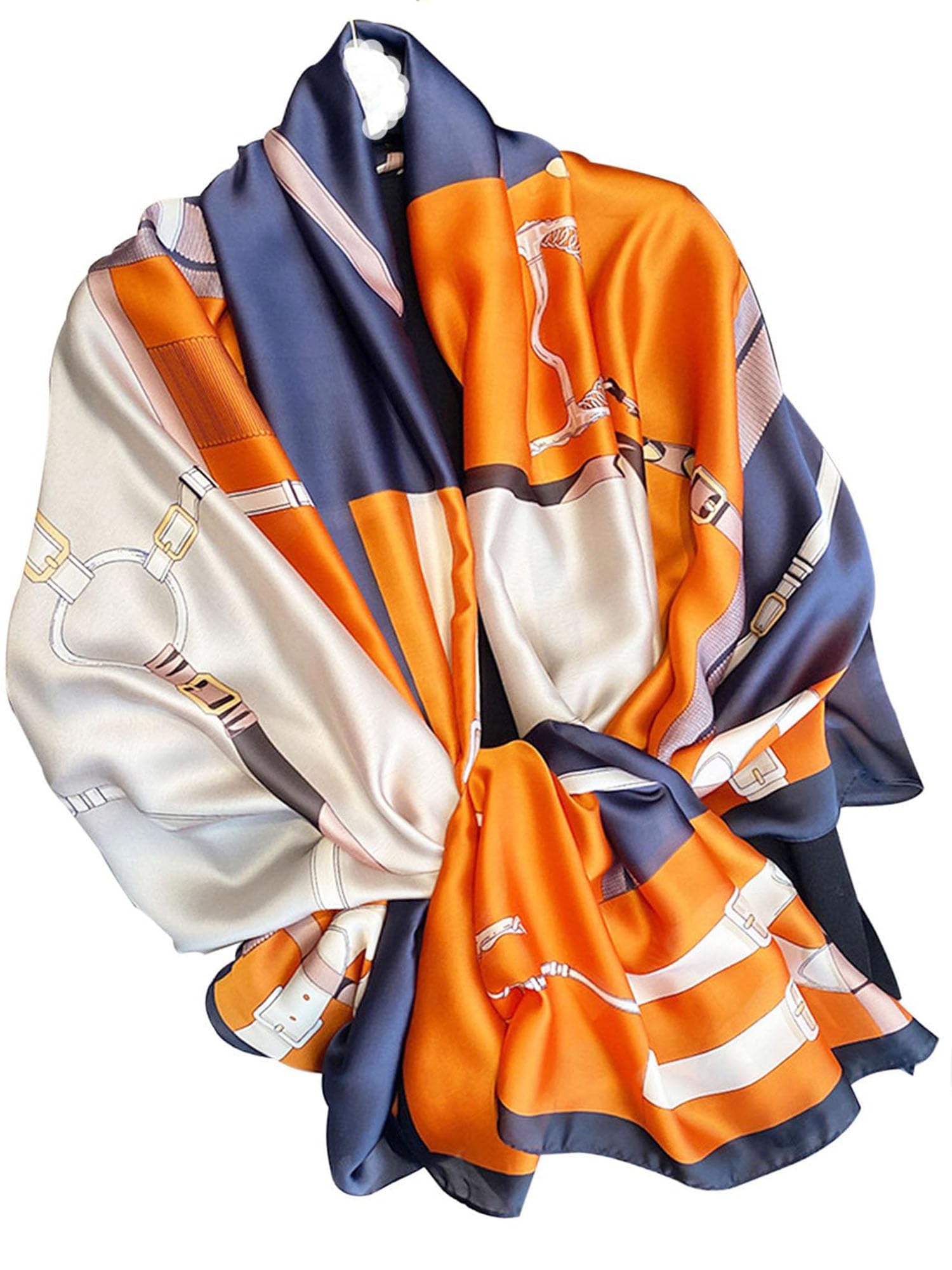 Large Shawl Scarf For Women Lightweight Wraps Silky Headscarf Long Sunscreen Scarfs