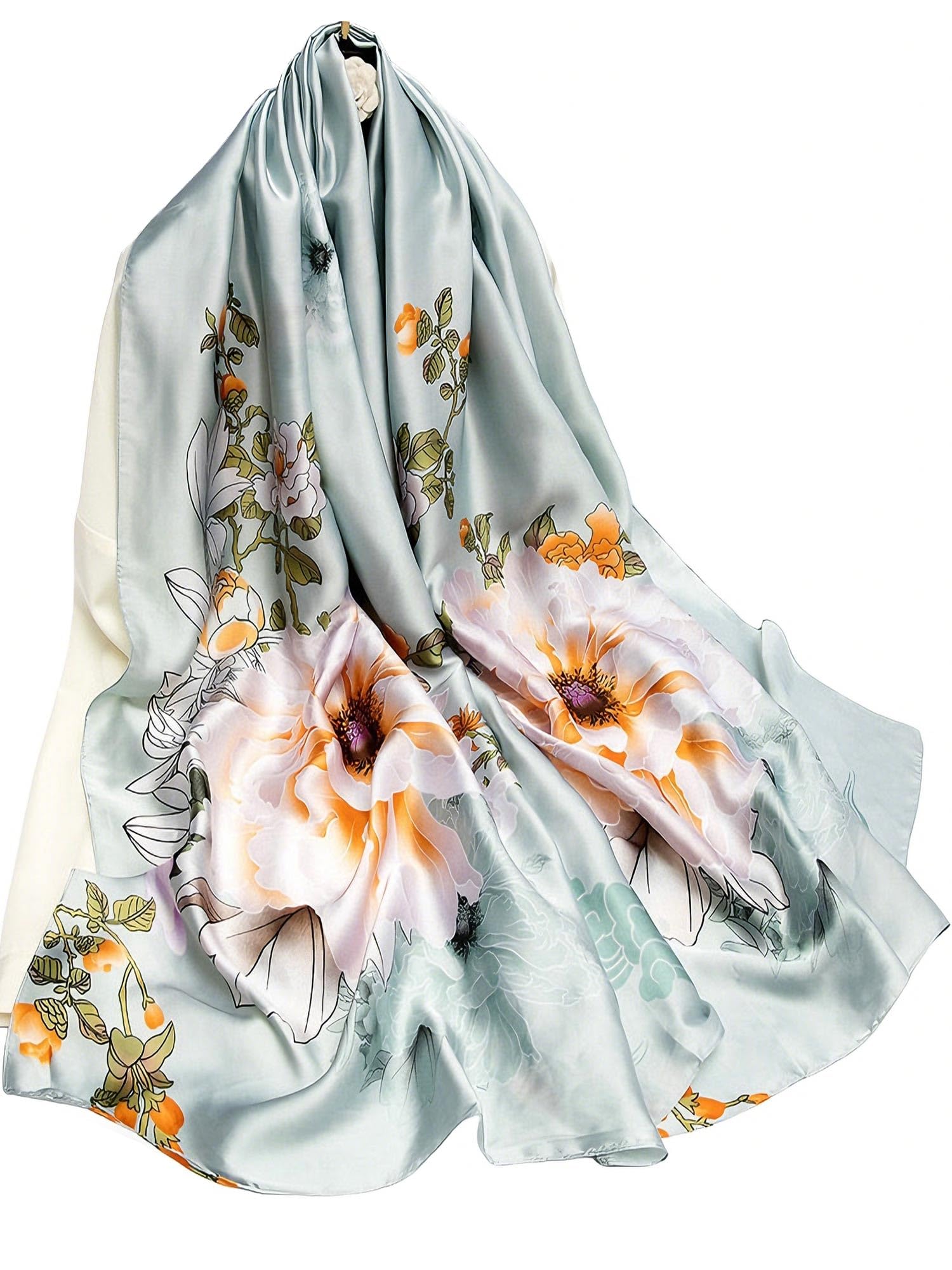 Large Shawl Scarf For Women Lightweight Wraps Silky Headscarf Long Sunscreen Scarfs