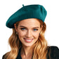 French Wool Beret Hats for Women Man Solid Color Classic Beanie Winter Cap Painter Berets.