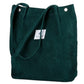 Corduroy Tote Bag Cute Tote Bags for Women Shoulder Bag with Inner Pocket for Work Beach Travel and Shopping Grocery