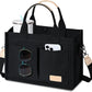 GASSDA Canvas Tote Bag for Women Crossbody Work Purse with Pockets Top Handle Handbag Satchel Bags for Travel Nurse Teacher