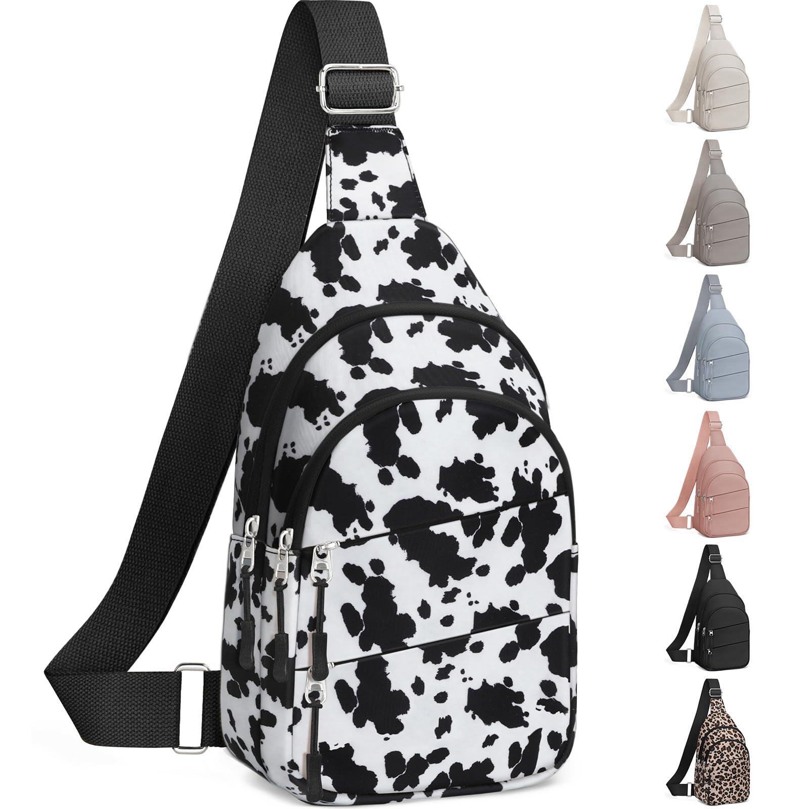 Tuwubi Crossbody Bags for Women, Sling Bag for Men, Small Hiking Backpack Anti Theft Lightweight for Outdoors Travel (M, Black)