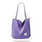 KALIDI Women Corduroy Tote Bag Zipper Casual Tote's Handbag Big Capacity Shoulder Bag with Pockets