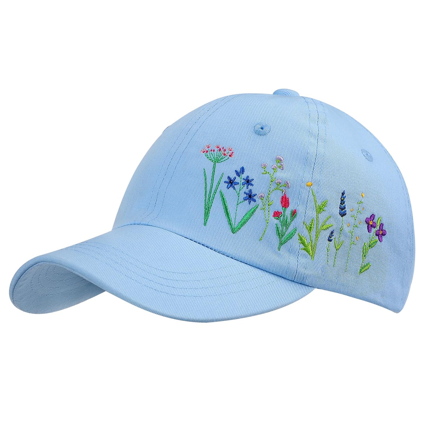 Biggun Trendy Embroidered Baseball Cap for Girls Women Men - Adjustable Soft Breathable Hats for Casual Wear