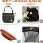KALIDI Women Corduroy Tote Bag Zipper Casual Tote's Handbag Big Capacity Shoulder Bag with Pockets