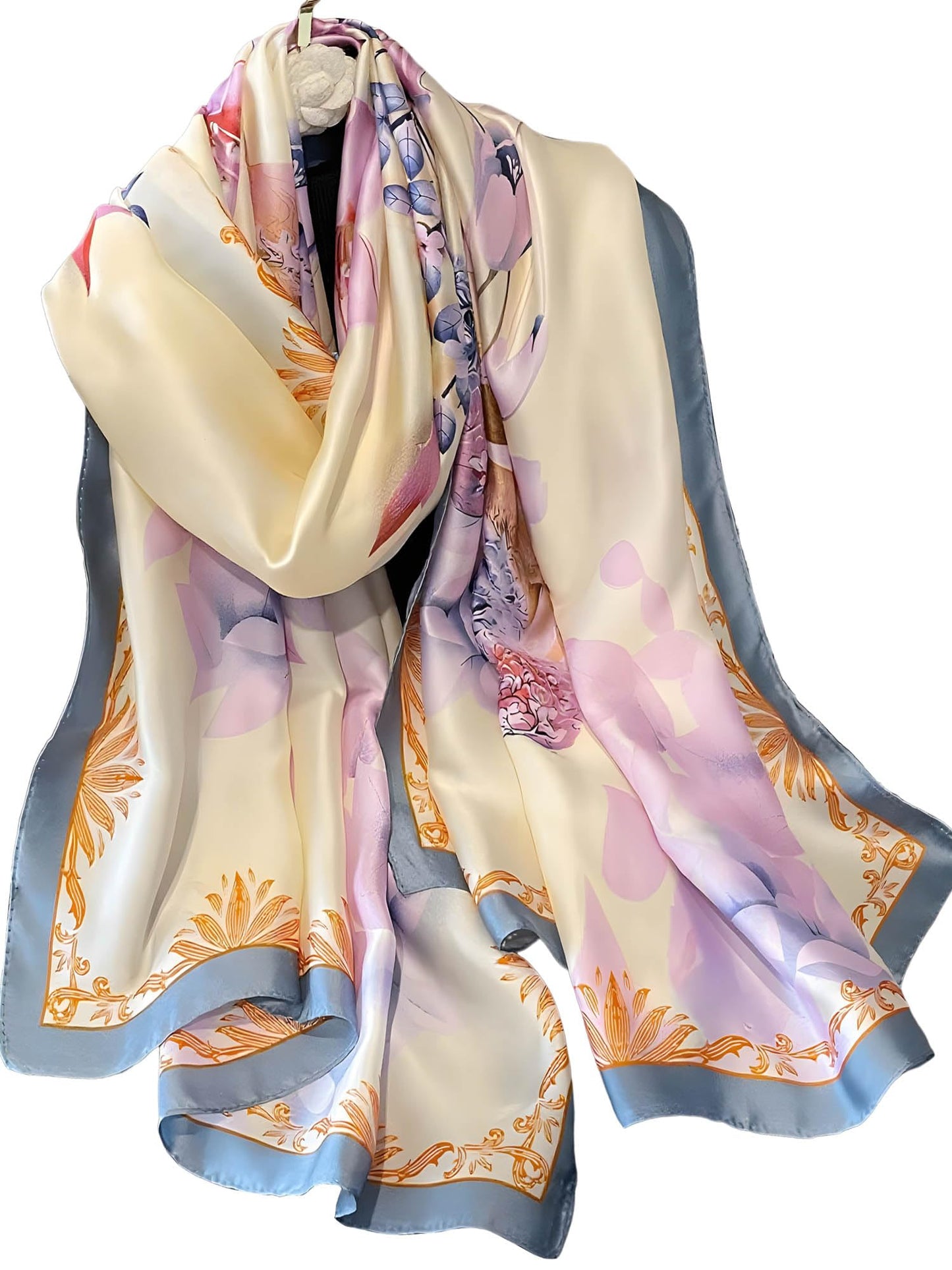 Large Shawl Scarf For Women Lightweight Wraps Silky Headscarf Long Sunscreen Scarfs