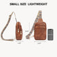 BOSTANTEN Sling Bag Quilted Crossbody Bags for Women Cross Body Purse Leather Fanny Pack with Adjustable Guitar Strap