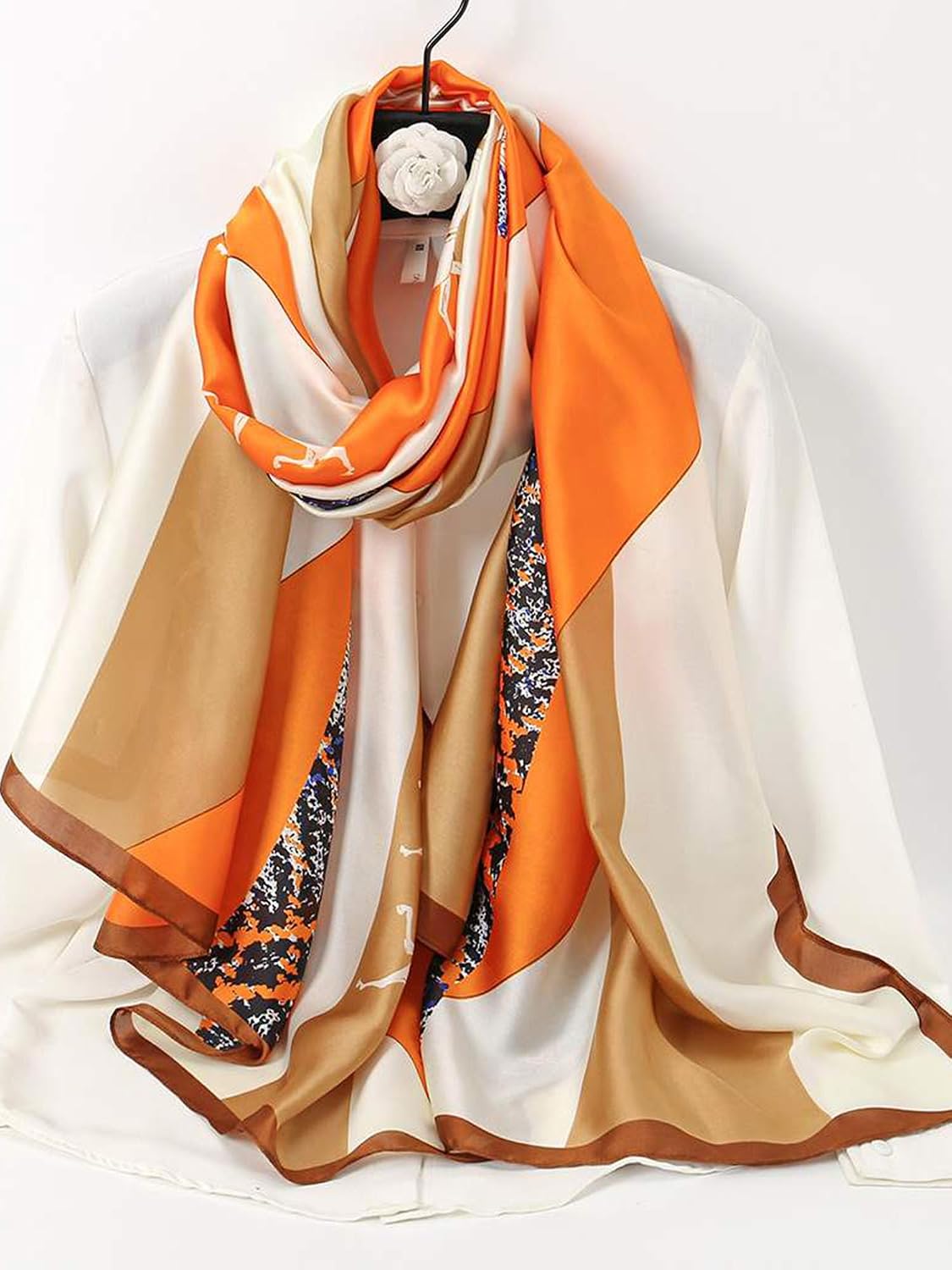 Large Shawl Scarf For Women Lightweight Wraps Silky Headscarf Long Sunscreen Scarfs