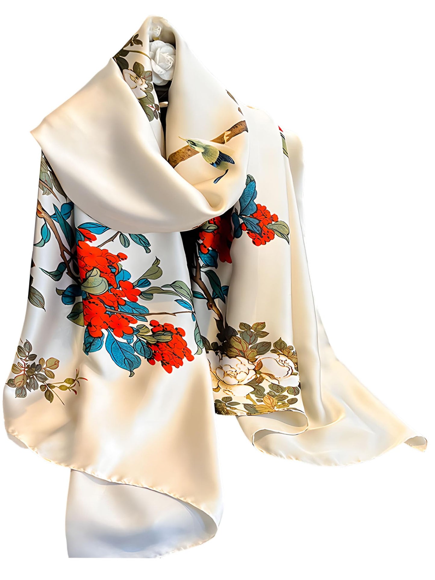 Large Shawl Scarf For Women Lightweight Wraps Silky Headscarf Long Sunscreen Scarfs