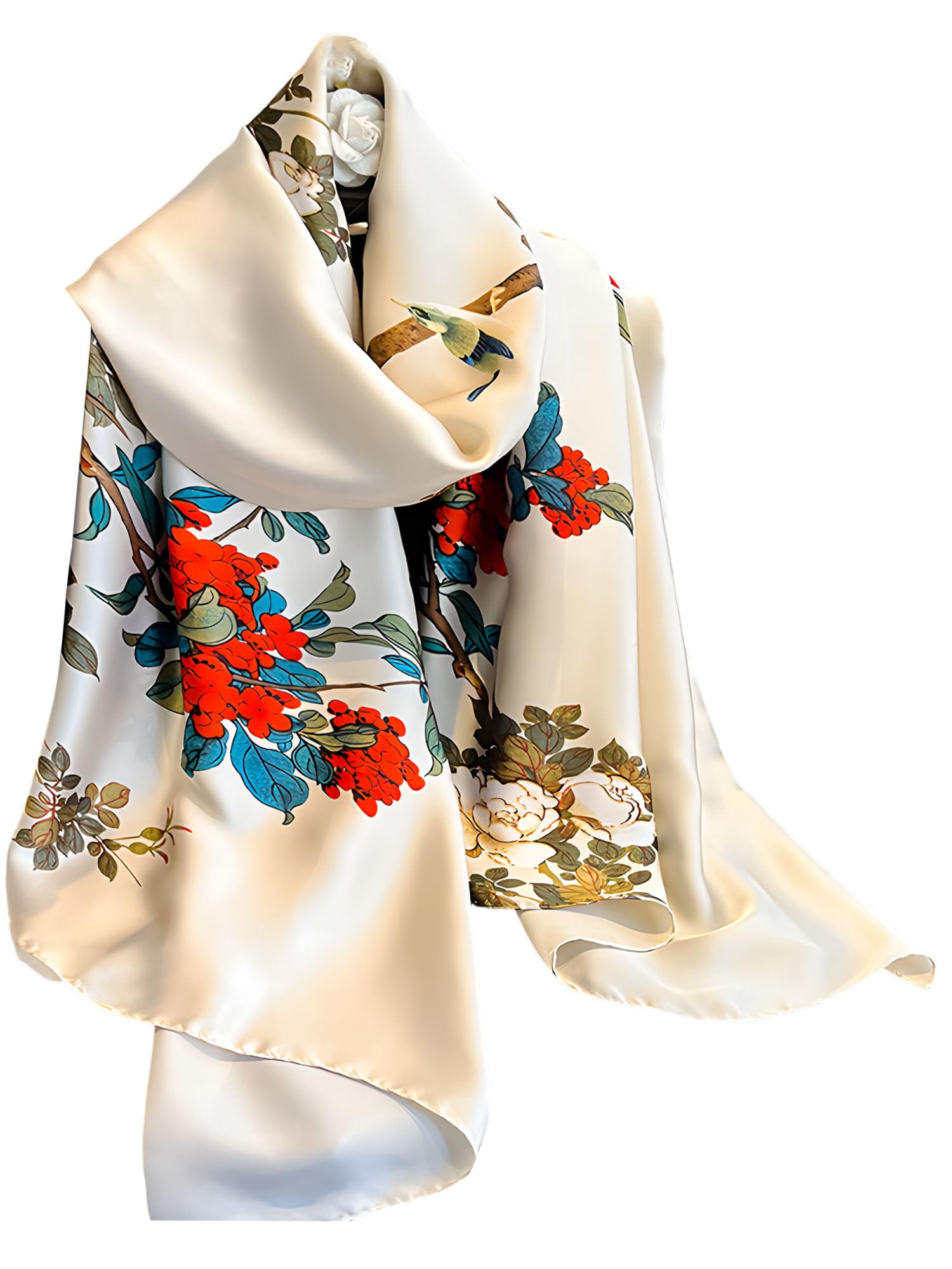 Large Shawl Scarf For Women Lightweight Wraps Silky Headscarf Long Sunscreen Scarfs