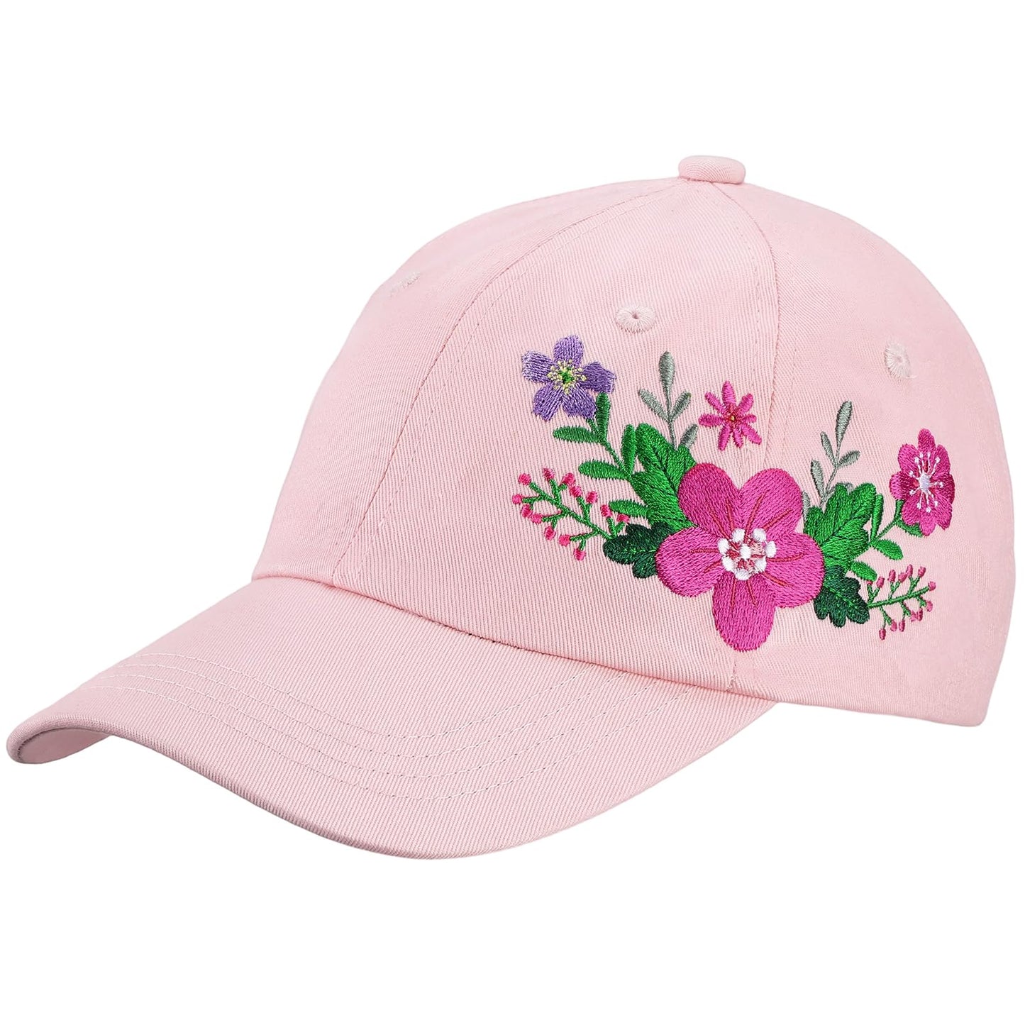Biggun Trendy Embroidered Baseball Cap for Girls Women Men - Adjustable Soft Breathable Hats for Casual Wear
