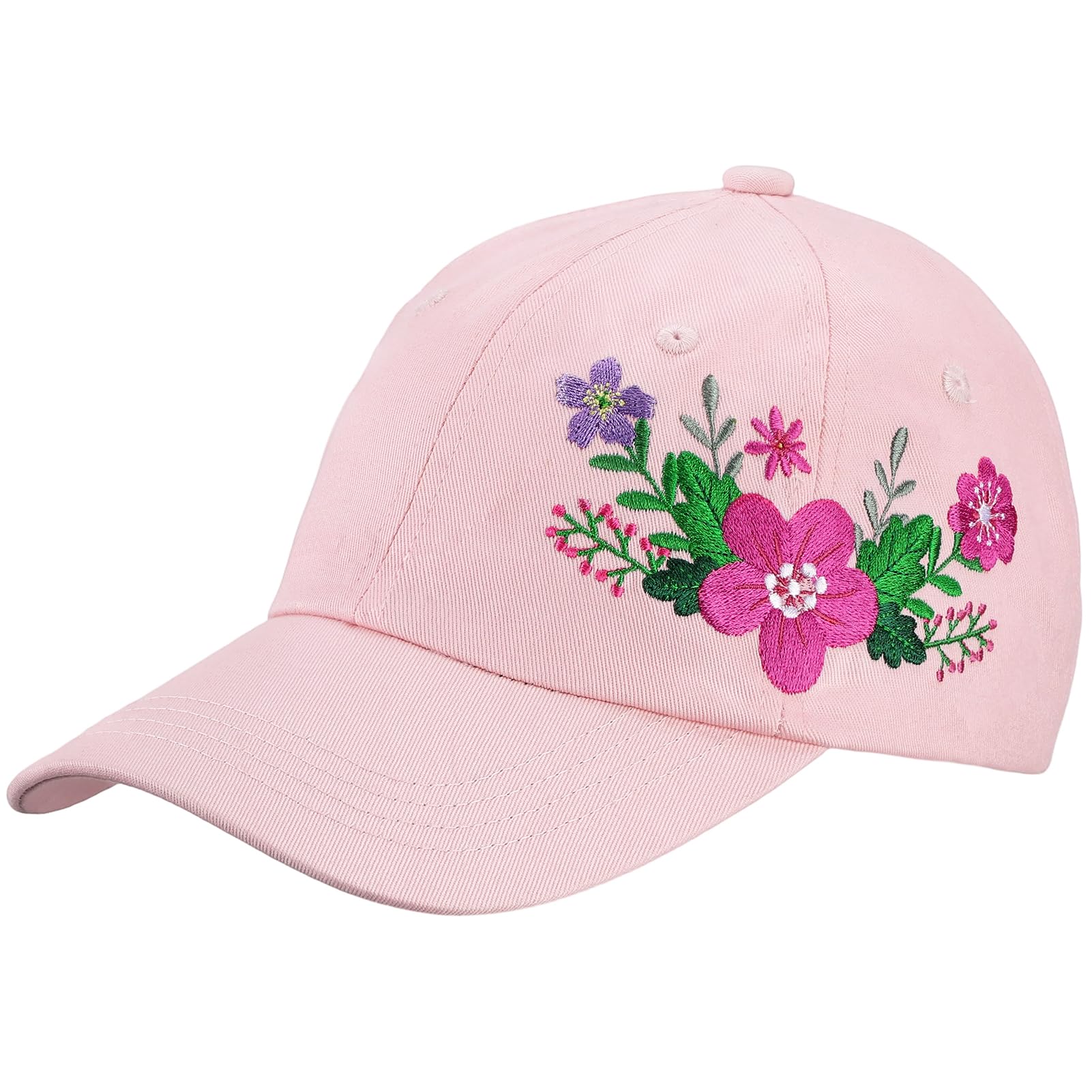 Biggun Trendy Embroidered Baseball Cap for Girls Women Men - Adjustable Soft Breathable Hats for Casual Wear