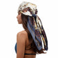 RIIQIICHY Head Scarf for Women Like Silk Scarf Hair Scarf Printed Square Scarf Bandanas for Women 35 Inches
