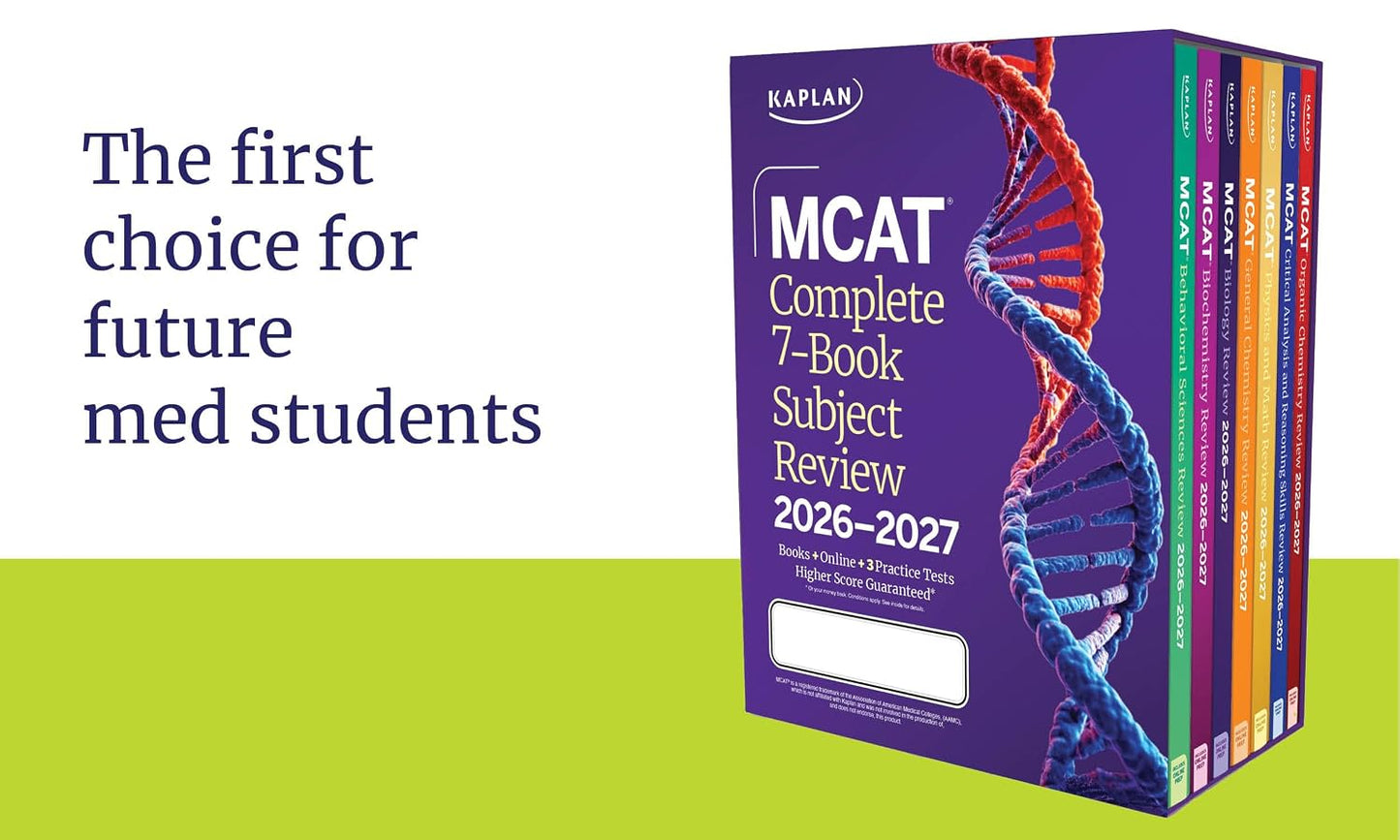 MCAT Complete 7-Book Subject Review 2026-2027, Set Includes Books, Online Prep, 3 Practice Tests (Kaplan Test Prep)