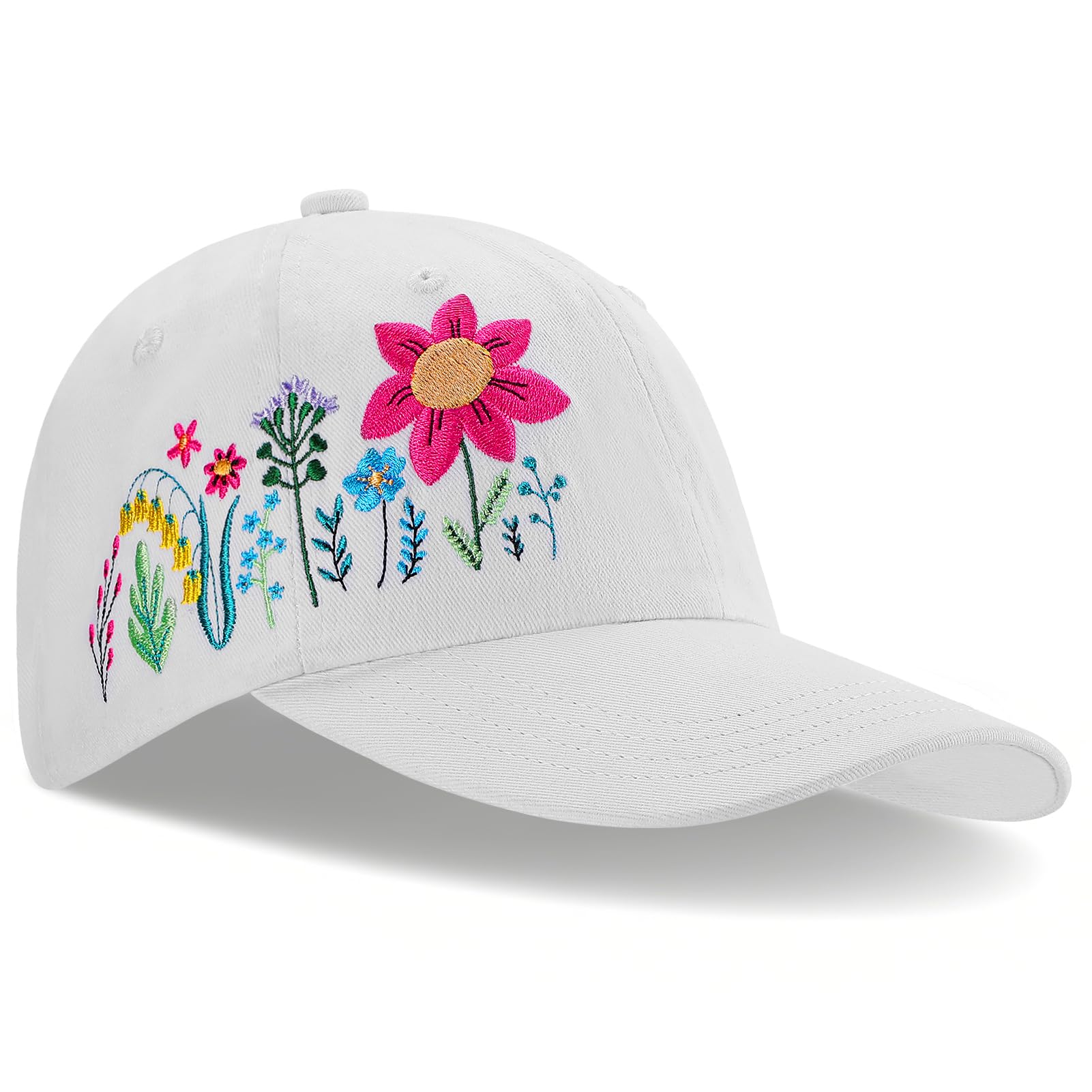 Biggun Trendy Embroidered Baseball Cap for Girls Women Men - Adjustable Soft Breathable Hats for Casual Wear