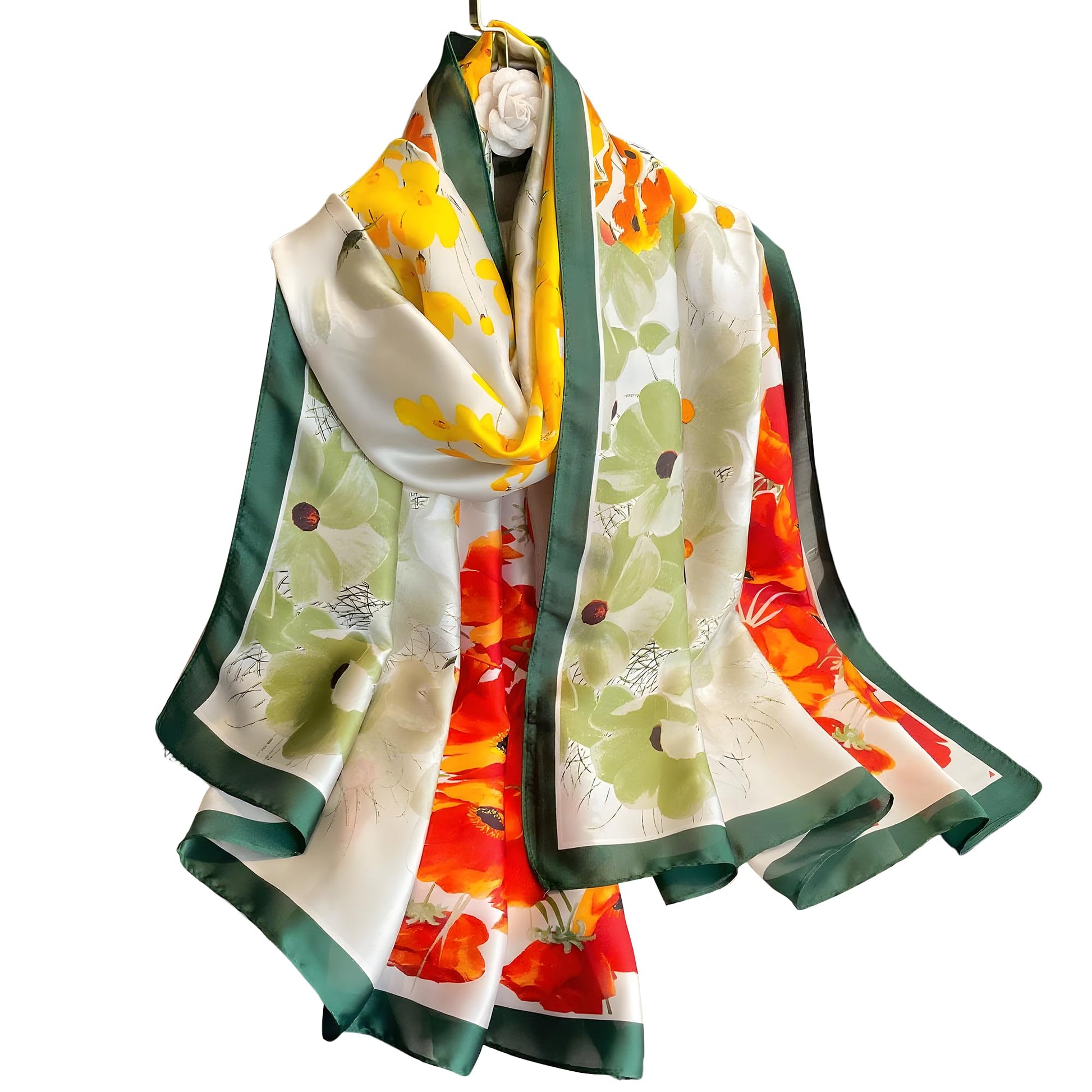 Large Shawl Scarf For Women Lightweight Wraps Silky Headscarf Long Sunscreen Scarfs