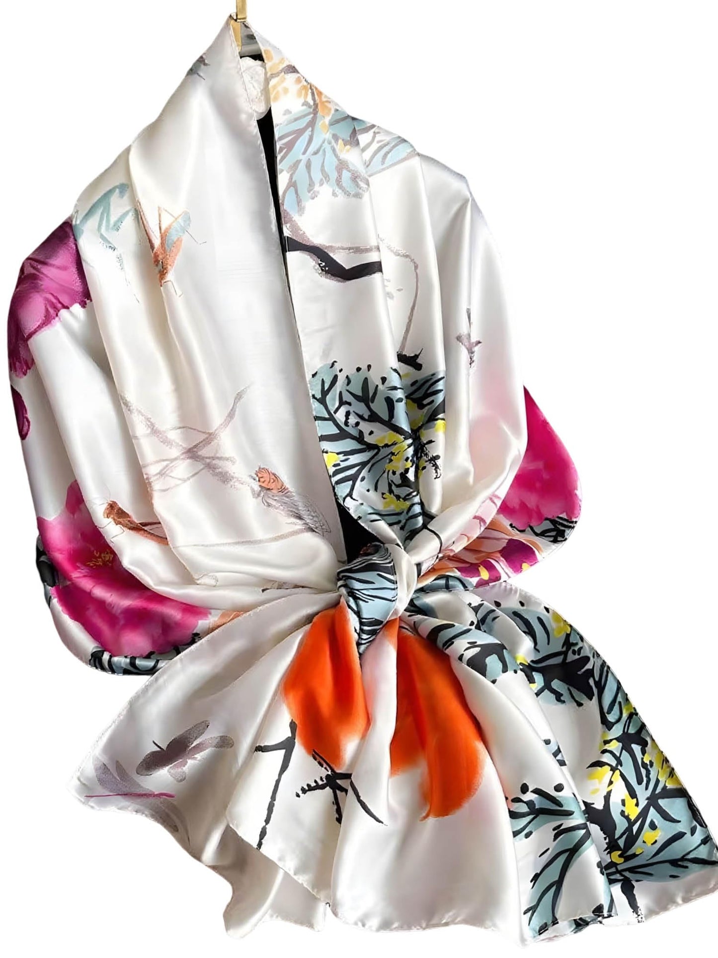 Large Shawl Scarf For Women Lightweight Wraps Silky Headscarf Long Sunscreen Scarfs