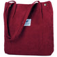 Corduroy Tote Bag Cute Tote Bags for Women Shoulder Bag with Inner Pocket for Work Beach Travel and Shopping Grocery