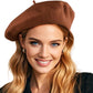 French Wool Beret Hats for Women Man Solid Color Classic Beanie Winter Cap Painter Berets.