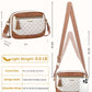 Tenot Quilted Crossbody Bags for Women Travel, Vegan Leather Crossbody Purses for Women Trendy Cross Body Bag