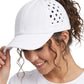 Funky Junque Ponytail Hat for Women - Baseball Cap with Adjustable Fit & High Pony Tail Criss Cross Back for Everyday Wear