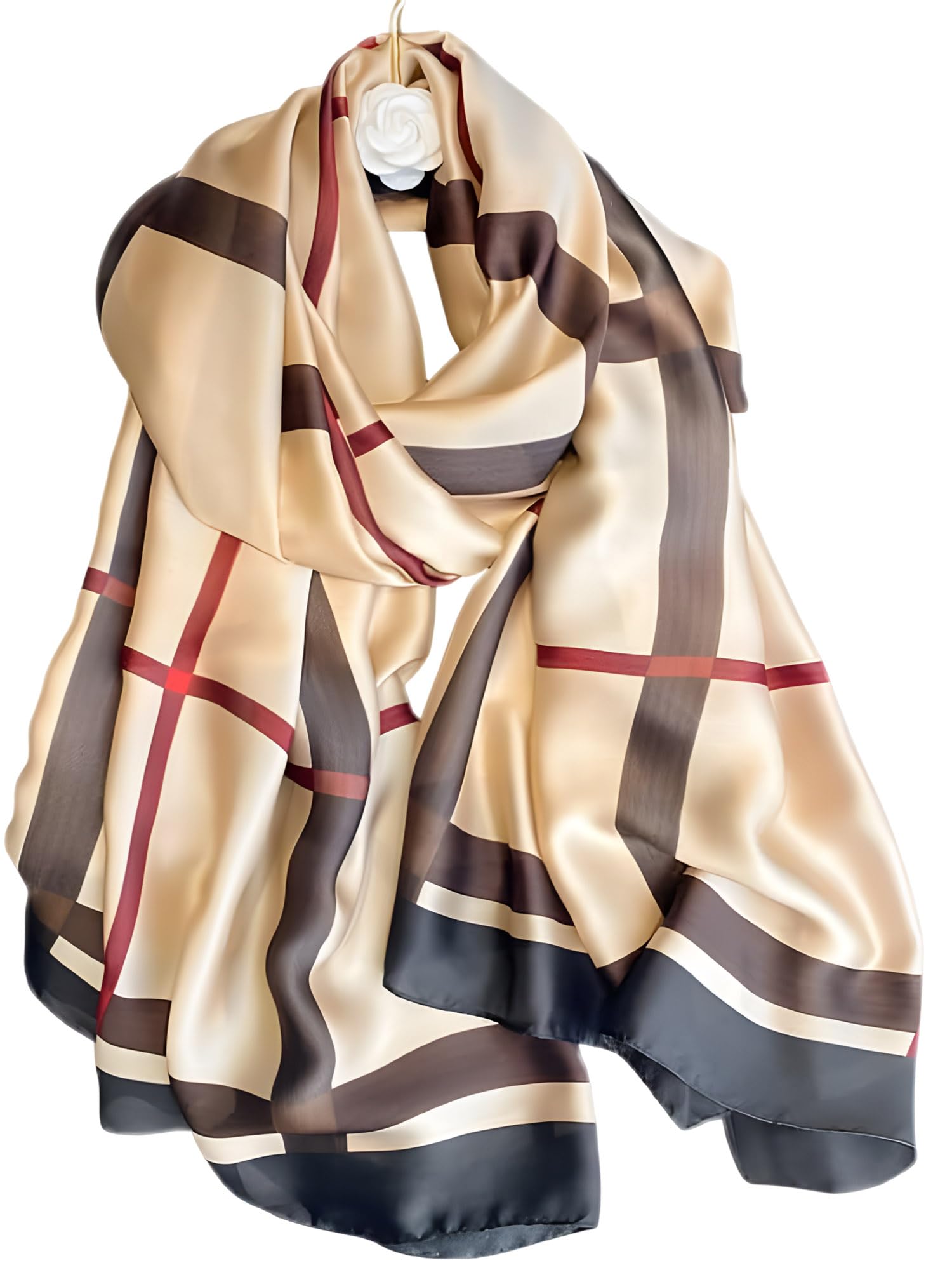 Large Shawl Scarf For Women Lightweight Wraps Silky Headscarf Long Sunscreen Scarfs