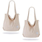KALIDI Women Corduroy Tote Bag Zipper Casual Tote's Handbag Big Capacity Shoulder Bag with Pockets