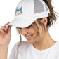 Funky Junque Ponytail Hat for Women - Baseball Cap with Adjustable Fit & High Pony Tail Criss Cross Back for Everyday Wear