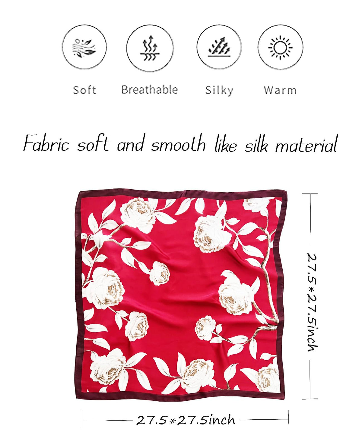 Hioyiwse Satin Bandanas Head Scarf For Women Hair Scarves Accessories Lightweight Fashion Wrap Neck Silk Sleeping Headscarf