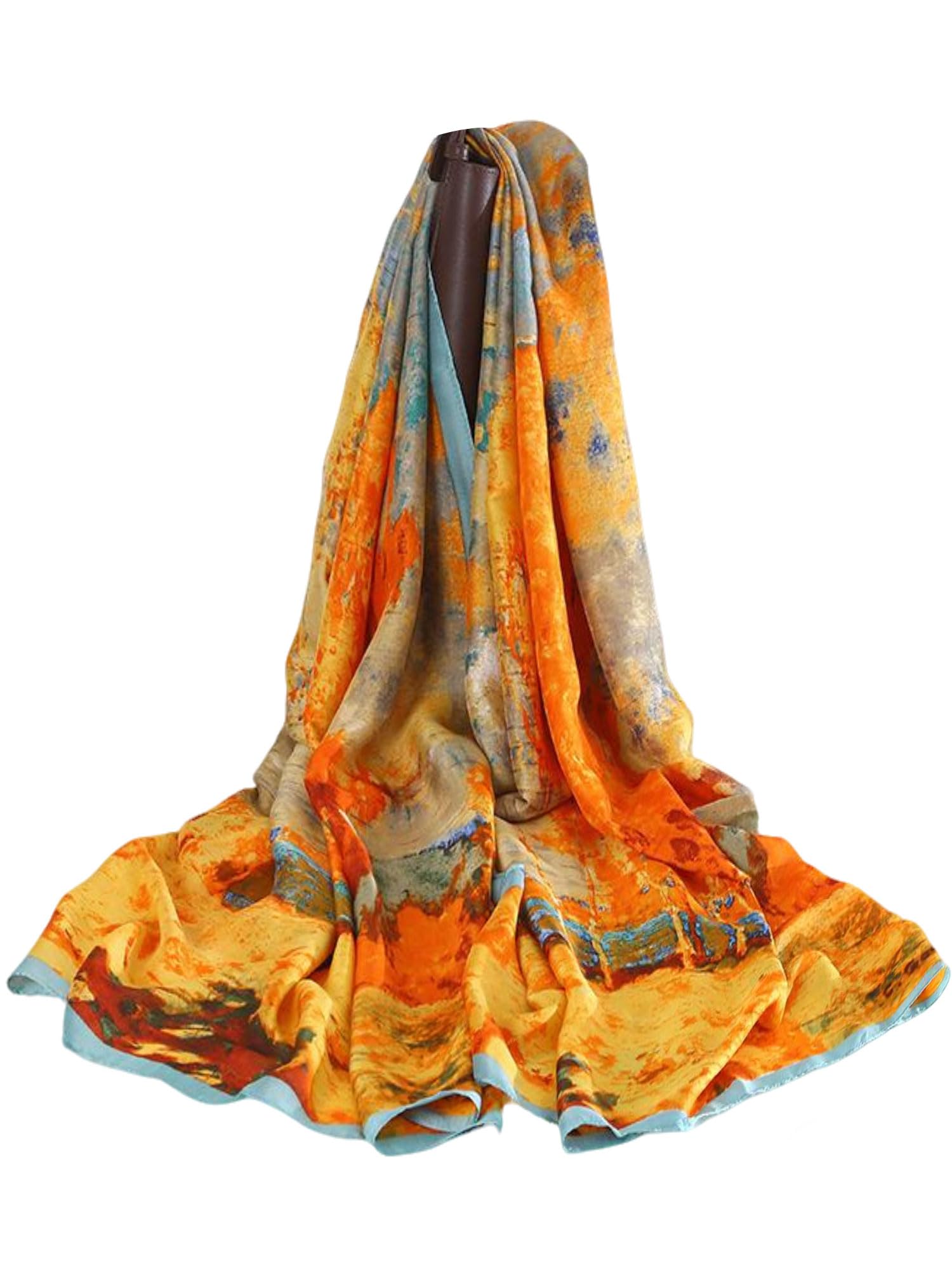 Large Shawl Scarf For Women Lightweight Wraps Silky Headscarf Long Sunscreen Scarfs