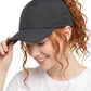 Funky Junque Ponytail Hat for Women - Baseball Cap with Adjustable Fit & High Pony Tail Criss Cross Back for Everyday Wear