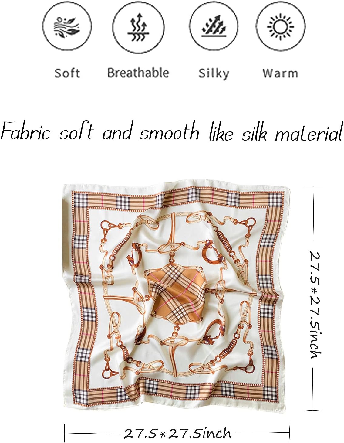 Hioyiwse Satin Bandanas Head Scarf For Women Hair Scarves Accessories Lightweight Fashion Wrap Neck Silk Sleeping Headscarf