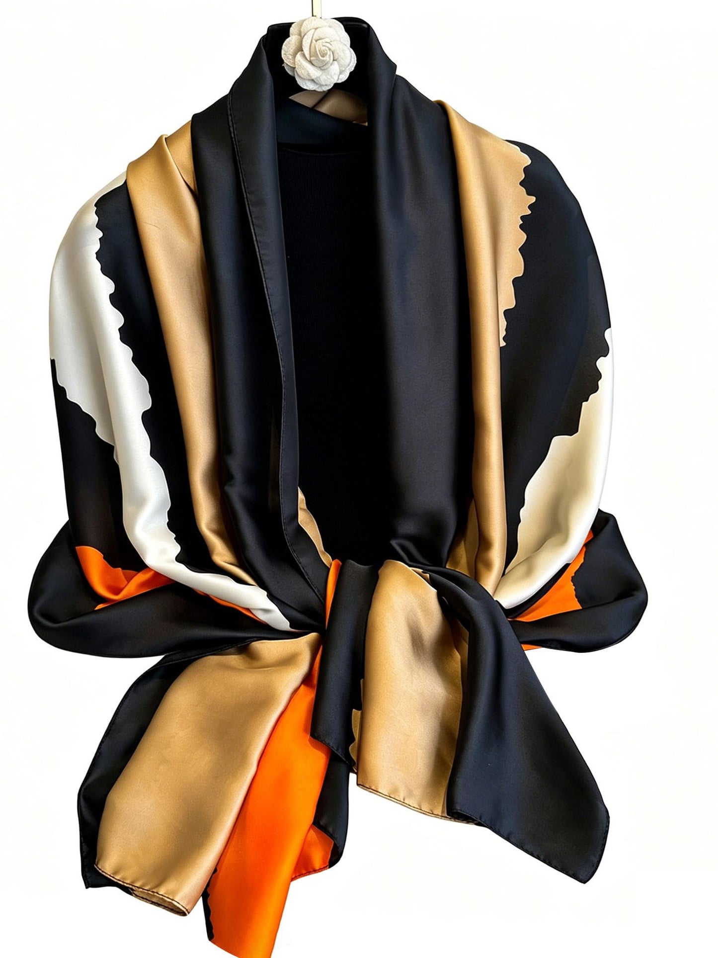 Large Shawl Scarf For Women Lightweight Wraps Silky Headscarf Long Sunscreen Scarfs