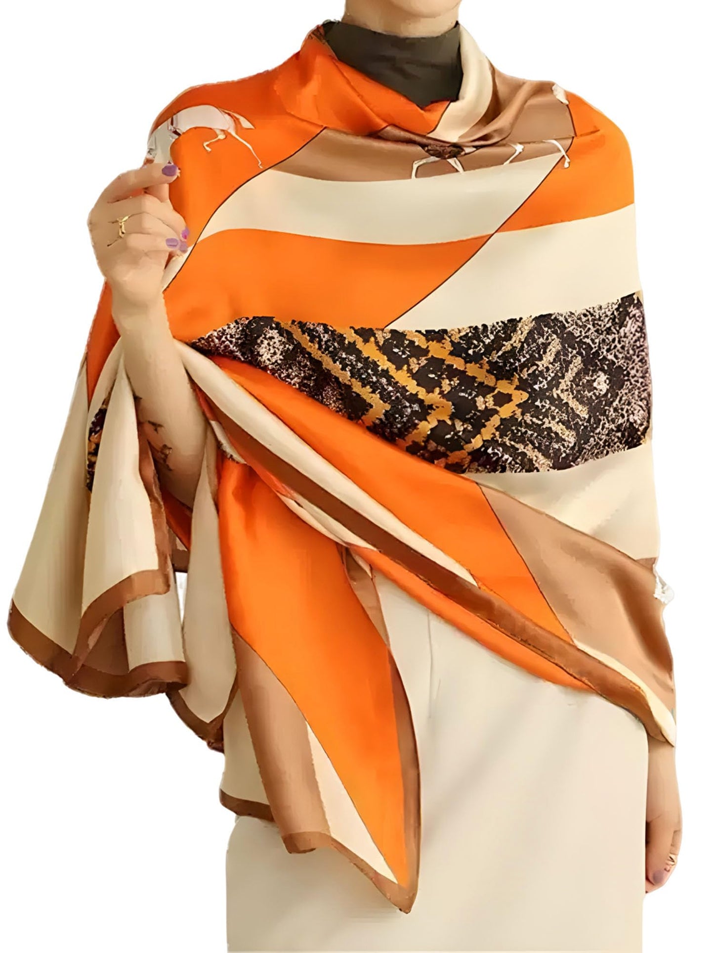 Large Shawl Scarf For Women Lightweight Wraps Silky Headscarf Long Sunscreen Scarfs