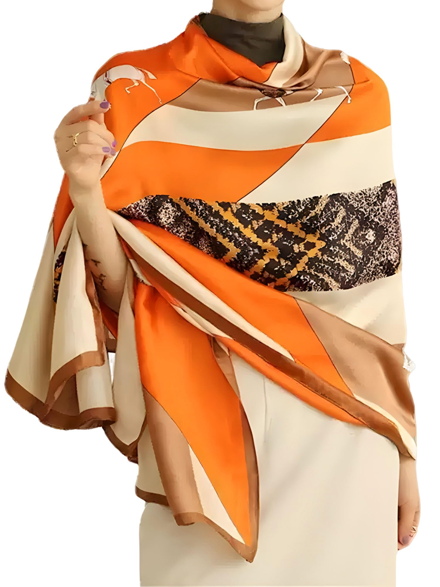 Large Shawl Scarf For Women Lightweight Wraps Silky Headscarf Long Sunscreen Scarfs
