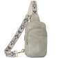 BOSTANTEN Sling Bag Quilted Crossbody Bags for Women Cross Body Purse Leather Fanny Pack with Adjustable Guitar Strap